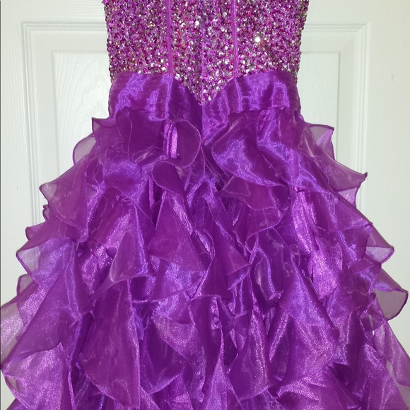 Berry Sequin/Crystal sweetheart cocktail dress - Picture 5 of 8